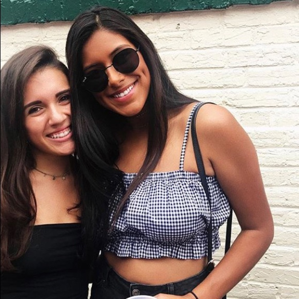 Gingham LA Hearts Crop Top